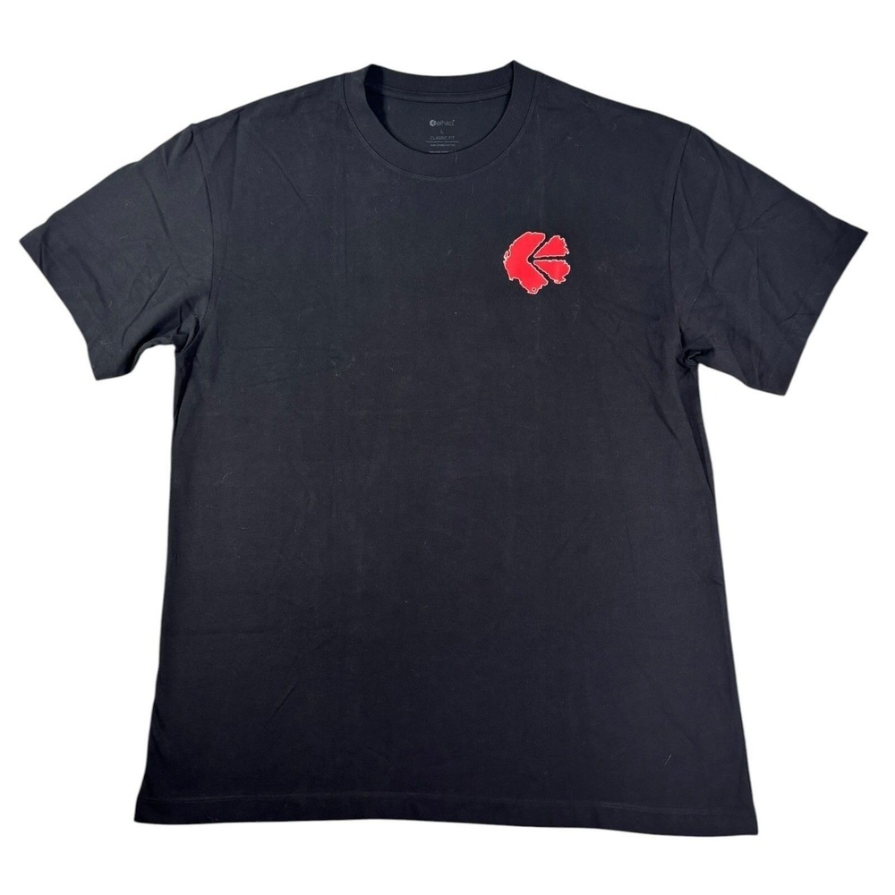 Ethika Mens Tiger Dragon Graphic T-Shirt Black Large Classic Fit Short Sleeve